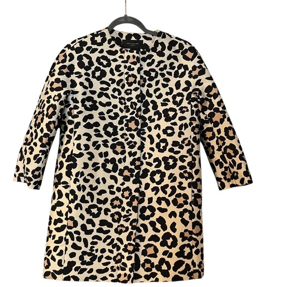 Ann Taylor Jackets & Blazers - Ann Taylor Cheetah Long Blazer Overcoat Size Small Petite